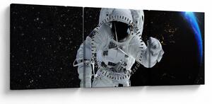 Tablou - Astronaut în Cosmos (cu ceas) (90x30 cm)