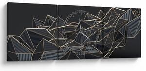 Tablou abstracției (cu ceas) (90x30 cm)