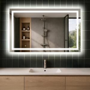 80x60 Oglinda moderna dreptunghiulara baie cu LED L15