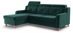 Colțar extensibil Laksaro stânga - velur verde Trinity 28