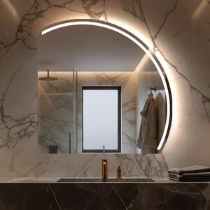 Oglindă cu LED Semilunară Modernă - Iluminare Eleganta pentru Baie Q223