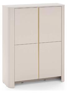 Comodă înaltă Sorrenti 103 cm - cașmir / auriu