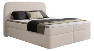 Pat boxspring cu ladă de depozitare Eleris 160x200 - bouclé bej Quelle 03