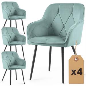 Set 4 scaune de sufragerie Damanto (turcoaz). Promo -16%. 1152221