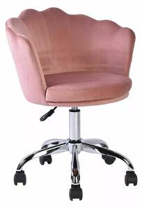 Scaun birou ROSE VELVET, roz prafuit