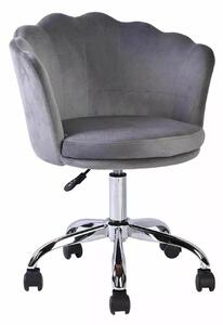 Scaun de birou ROSE VELVET, gri