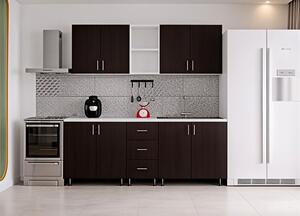 Bucatarie Mona, 200 cm L, Wenge, Pal 18 mm