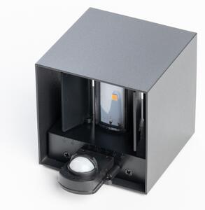 BRILAGI - Aplică LED de exterior cu senzor CUBE LED/6W/230V antracit