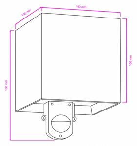 BRILAGI - aplică de exterior LED cu senzor CUBE LED/6W/230V, maro, IP65