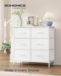 Comoda cu sertare Songmics Alb 76.7x30x73.7 cm