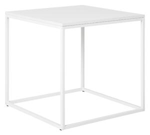 Măsuță depozitare, design modern, cadru alb, 45 x 45 x 45 cm