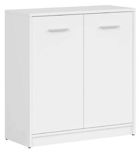 Comoda NEPO PLUS, alb, PAL laminat, cu 2 usi, 80x34x84 cm