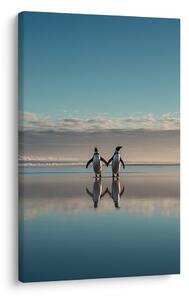 Tablou doi pinguini în reflexie