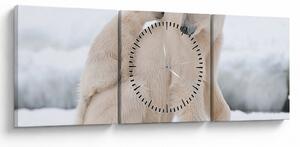 Tablou - Urs polar (cu ceas) (90x30 cm)