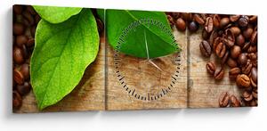 Tablou - Cafea (cu ceas) (90x30 cm)