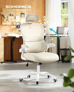 Scaun de birou Songmics Bej 64.5x71.5x121.5 cm