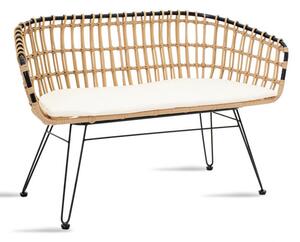 Canapea de Gradina Naoki Negru - Natural 120x55x79 cm