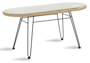 Masa de Gradina Naoki Negru - Natural 100x45x46 cm