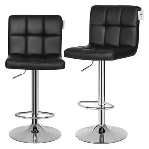 Set 2 buc. Scaune de bar Songmics Negru 46x42x118.5 cm