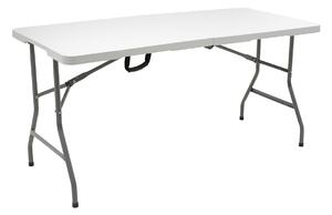 Masa de camping pliabila profesionala Rodeo cadru metalic, gri deschis 152x60x74cm