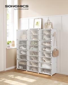 Pantofar modular Songmics Alb 124.4x31.2x124.6 cm