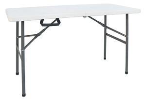 Masa de camping pliabila profesionala Rodeo cu cadru metalic, gri deschis 122x60x74cm