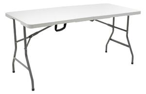 Masa de camping pliabila profesionala Rodeo cadru metalic, gri deschis 183x76x74