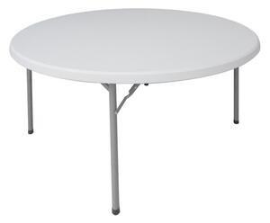 Masa rotunda pliabila Comfort - dintr-o singura bucata, gri deschis D152x74cm