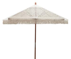 Umbrela stil mileu Brilie lemn-macrame D2.70x2.60m ecru