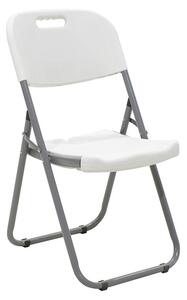 Scaun de camping pliabil Edison cu cadru metalic si plastic alb