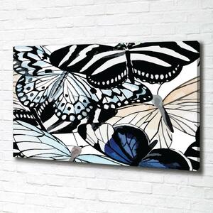 Tablou canvas Fluturi și flori