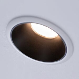 Paulmann Cole LED-Spotlight, negru-alb, set 3x, reglabil, Negru, Hol, Metal, Modern, Corpuri de iluminat încastrate rotunde