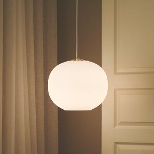 DFTP by Nordlux Lampă suspendată Navone, alb, sticlă, Ø 40 cm, 1 lumină, reglabil, Alb, Camera de zi / sufragerie, Sticlă