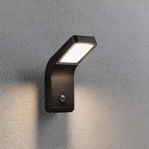 Paulmann Kulma LED lampă de perete pentru exterior cu senzor, Negru, Metal