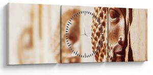 Tablou - Relief persan (cu ceas) (90x30 cm)