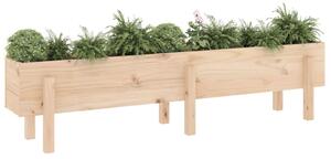 Strat înălțat de grădină, 160x30x38 cm, lemn masiv de pin