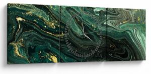 Tablou - Marmură verde (cu ceas) (90x30 cm)