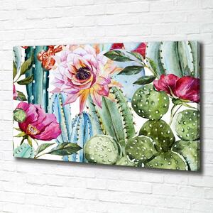 Tablou pe pânză canvas Cactuși și flori