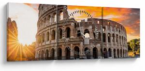 Tablou - Coloseum din Roma (cu ceas) (90x30 cm)