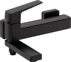 Deante Blur, baterie de cadă cu montare pe perete și gură rotativă, 150 mm, negru mat, DEA-BQL_N12M