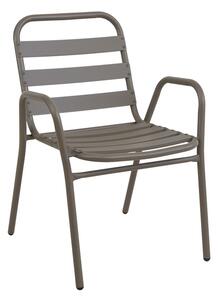 Scaun de exterior, Model Sussie, culoare sampanie, metal si aluminiu, 45x62x76 cm