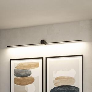 Paulmann Aplică de perete LED Sava, negru, 230 cm, IP44, Negru, Baie, Metal, Modern