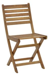 Scaun de exterior, Model Fatel, culoare natural, lemn masiv de salcam, 40x53x82 cm