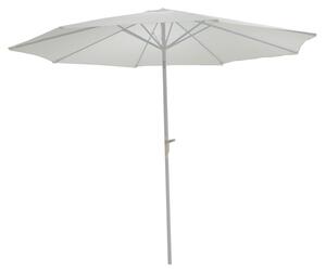 Umbrela de gradina, Model Frow, culoare alb si bej, aluminiu si textil, D300 cm