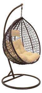 Balansoar cu suport tip scoică de grădină Zafer Maro 106x103x200 cm