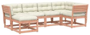 Set canapele de grădină cu perne, 6 piese, lemn masiv Douglas