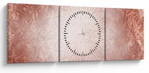 Tablou - Mandala roz (cu ceas) (90x30 cm)