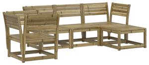 Set mobilier relaxare pentru grădină 5 piese lemn de pin tratat