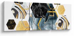 Tablou - Poligon (cu ceas) (90x30 cm)