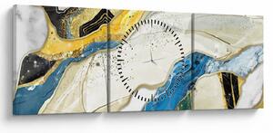 Tablou - Marmură colorată (cu ceas) (90x30 cm)
